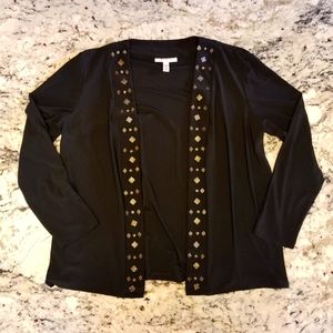 Metal Detail Stretchy Blazer Jacket